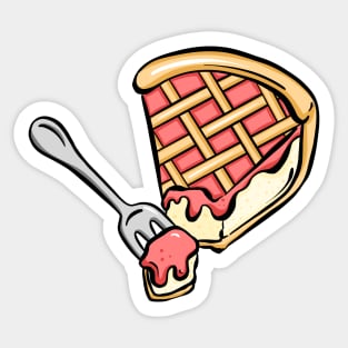 Strawberry Sweet Pie Cake Sticker